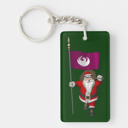 Weihnachtsmann mit Phönix Schlüsselanhänger (Vorderseite)
