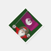 Weihnachtsmann mit Phönix Serviette (Ecke)