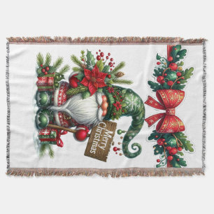 Weihnachtsmann mit Poinsettia Weihnachten Decke