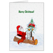 Weihnachtsmann mit Rabbit Fox und Eichhörnchen (Vorne)