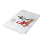 Weihnachtsmann mit Rabbit Fox und Eichhörnchen Badematte (Schrägansicht)