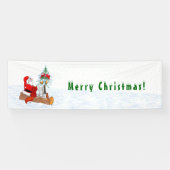 Weihnachtsmann mit Rabbit Fox und Eichhörnchen Banner (Horizontal)
