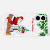 Weihnachtsmann mit Rabbit Fox und Eichhörnchen Case-Mate iPhone Hülle (Rückseite (Horizontal))
