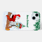 Weihnachtsmann mit Rabbit Fox und Eichhörnchen Case-Mate iPhone Hülle (Rückseite (Horizontal))