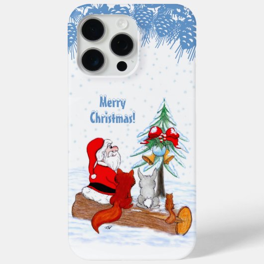 Weihnachtsmann mit Rabbit Fox und Eichhörnchen Case-Mate iPhone Hülle (Rückseite)
