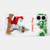 Weihnachtsmann mit Rabbit Fox und Eichhörnchen Case-Mate iPhone Hülle (Rückseite (Horizontal))