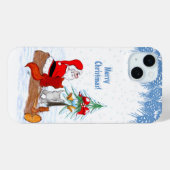Weihnachtsmann mit Rabbit Fox und Eichhörnchen Case-Mate iPhone Hülle (Rückseite (Horizontal))