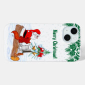 Weihnachtsmann mit Rabbit Fox und Eichhörnchen Case-Mate iPhone Hülle (Rückseite (Horizontal))