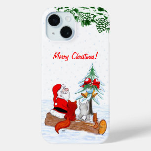 Weihnachtsmann mit Rabbit Fox und Eichhörnchen Case-Mate iPhone Hülle