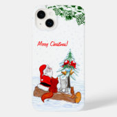 Weihnachtsmann mit Rabbit Fox und Eichhörnchen Case-Mate iPhone Hülle (Rückseite)