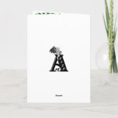 Weihnachtsmann mit Rabbit Fox und Eichhörnchen Dankeskarte (Rückseite)