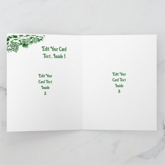 Weihnachtsmann mit Rabbit Fox und Eichhörnchen Dankeskarte (Innenseite)