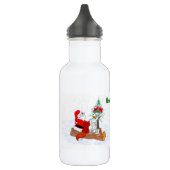 Weihnachtsmann mit Rabbit Fox und Eichhörnchen Edelstahlflasche (Links)