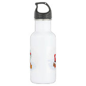Weihnachtsmann mit Rabbit Fox und Eichhörnchen Edelstahlflasche (Rückseite)