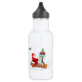 Weihnachtsmann mit Rabbit Fox und Eichhörnchen Edelstahlflasche (Rechts)