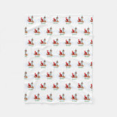 Weihnachtsmann mit Rabbit Fox und Eichhörnchen Fleecedecke (Vorderseite)