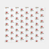 Weihnachtsmann mit Rabbit Fox und Eichhörnchen Fleecedecke (Vorderseite (Horizontal))