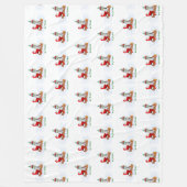 Weihnachtsmann mit Rabbit Fox und Eichhörnchen Fleecedecke (Vorderseite)
