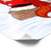 Weihnachtsmann mit Rabbit Fox und Eichhörnchen Fotodruck (Ecke)