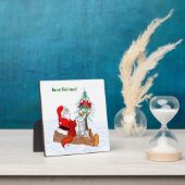 Weihnachtsmann mit Rabbit Fox und Eichhörnchen Fotoplatte (InSitu)
