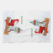 Weihnachtsmann mit Rabbit Fox und Eichhörnchen Handtuch (Horizontal)