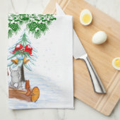 Weihnachtsmann mit Rabbit Fox und Eichhörnchen Handtuch (Viertel Falte)