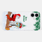 Weihnachtsmann mit Rabbit Fox und Eichhörnchen iPhone Hülle (Rückseite (Horizontal))