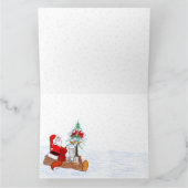 Weihnachtsmann mit Rabbit Fox und Eichhörnchen Karte (Innenseite)