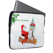 Weihnachtsmann mit Rabbit Fox und Eichhörnchen Laptopschutzhülle (Vorne Rechts)