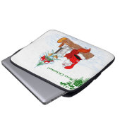 Weihnachtsmann mit Rabbit Fox und Eichhörnchen Laptopschutzhülle (Vorne Knopf)