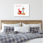 Weihnachtsmann mit Rabbit Fox und Eichhörnchen Leinwanddruck (Insitu (Schlafzimmer))