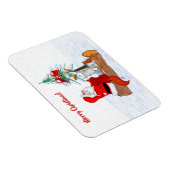 Weihnachtsmann mit Rabbit Fox und Eichhörnchen Magnet (Rechte Seite)