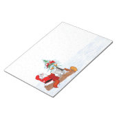 Weihnachtsmann mit Rabbit Fox und Eichhörnchen Notizblock (angewinkelt)