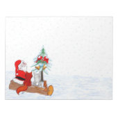 Weihnachtsmann mit Rabbit Fox und Eichhörnchen Notizblock (Vorderseite)