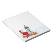Weihnachtsmann mit Rabbit Fox und Eichhörnchen Notizblock (angewinkelt)