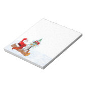 Weihnachtsmann mit Rabbit Fox und Eichhörnchen Notizblock (Rotiert)