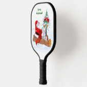 Weihnachtsmann mit Rabbit Fox und Eichhörnchen Pickleball Schläger (Links)
