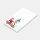 Weihnachtsmann mit Rabbit Fox und Eichhörnchen Post-it Klebezettel (angewinkelt)