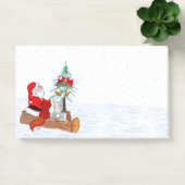 Weihnachtsmann mit Rabbit Fox und Eichhörnchen Post-it Klebezettel (Büro)
