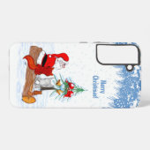 Weihnachtsmann mit Rabbit Fox und Eichhörnchen Samsung Galaxy Hülle (Rückseite (Horizontal))