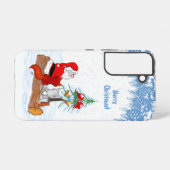 Weihnachtsmann mit Rabbit Fox und Eichhörnchen Samsung Galaxy Hülle (Rückseite (Horizontal))