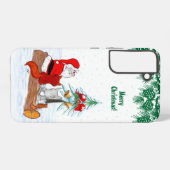 Weihnachtsmann mit Rabbit Fox und Eichhörnchen Samsung Galaxy Hülle (Rückseite (Horizontal))