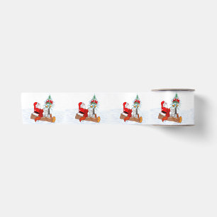 Weihnachtsmann mit Rabbit Fox und Eichhörnchen Satinband