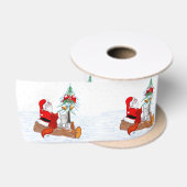 Weihnachtsmann mit Rabbit Fox und Eichhörnchen Satinband (Spule)