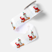 Weihnachtsmann mit Rabbit Fox und Eichhörnchen Satinband (Rückseite)
