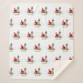 Weihnachtsmann mit Rabbit Fox und Eichhörnchen Sherpadecke (Vorderseite)