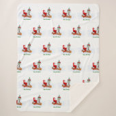 Weihnachtsmann mit Rabbit Fox und Eichhörnchen Sherpadecke (Vorderseite)