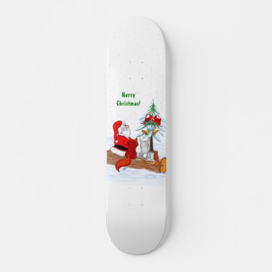 Weihnachtsmann mit Rabbit Fox und Eichhörnchen Skateboard (Vorne)