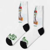 Weihnachtsmann mit Rabbit Fox und Eichhörnchen Socken (Linkes Detail)