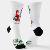 Weihnachtsmann mit Rabbit Fox und Eichhörnchen Socken (Gewinkelt)